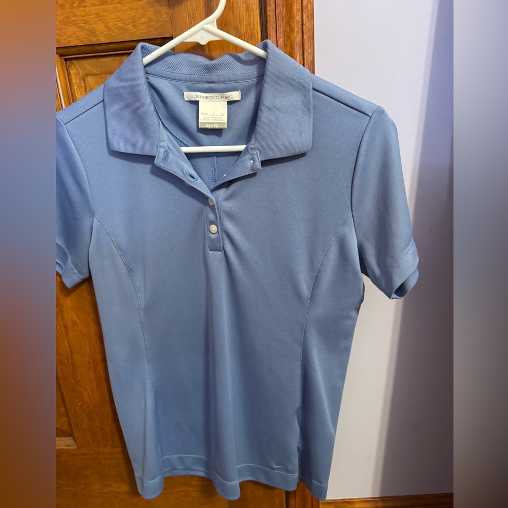Ladies Nike Golf Blue Dri-FIT Polo size small